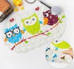 Коврик для ванны "Совы" 67х37 см, 890942