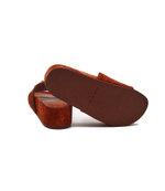 Шлепанцы кожаные woven TORY BURCH - коричневый(136989)