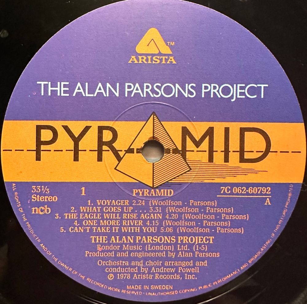 The Alan Parsons Project - Pyramid (Скандинавия 1978г.)