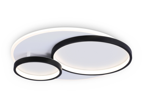 Настенно-потолочный светодиодный светильник с пультом FA7719 WH/BK белый/черный 3000K-6400K 64W 490*470*90 (ПДУ РАДИО 2.4G)