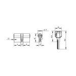 Цилиндровый механизм MaxPro7000Key70mm(30+10+30) SN никель 7key