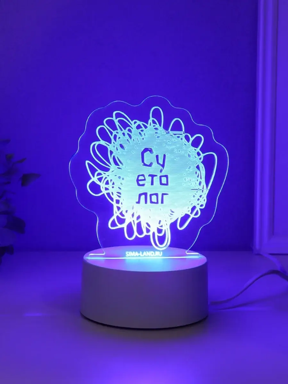 Светильник "Суетолог" LED RGB от сети RISALUX 9,5х13,2х14,6