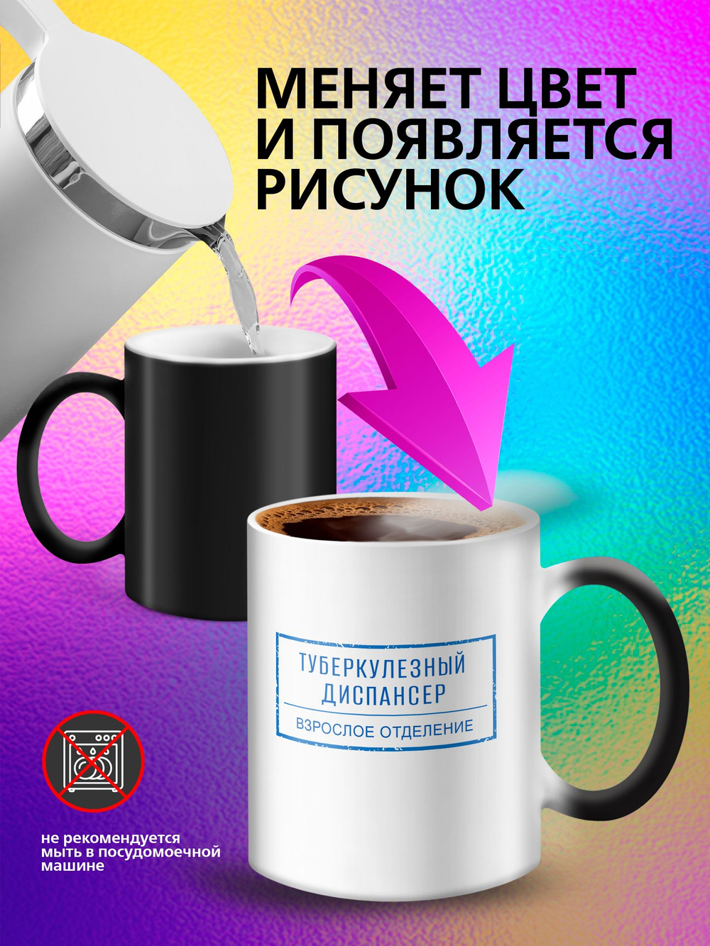 Кружка хамелеон с приколом "Directed by ROBERT B. WEIDE"