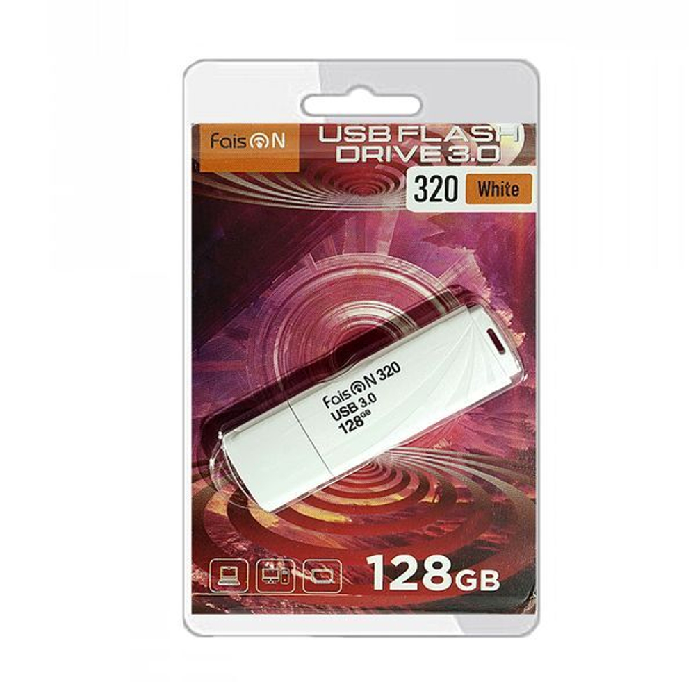 USB Флешка 128GB Faison 320, USB 3.0, белая