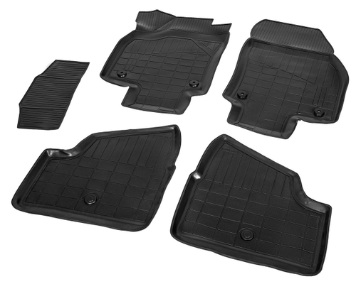Коврики в салон автомобиля Rival для Opel Astra H хэтчбек 5-дв., универсал 2004-2011, полиуретан, с крепежом, 5 частей, 14202001
