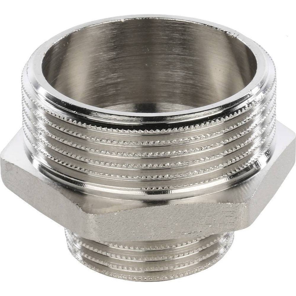 Ниппель STOUT переходной никелированный 1 1/2"x1" НР/НР