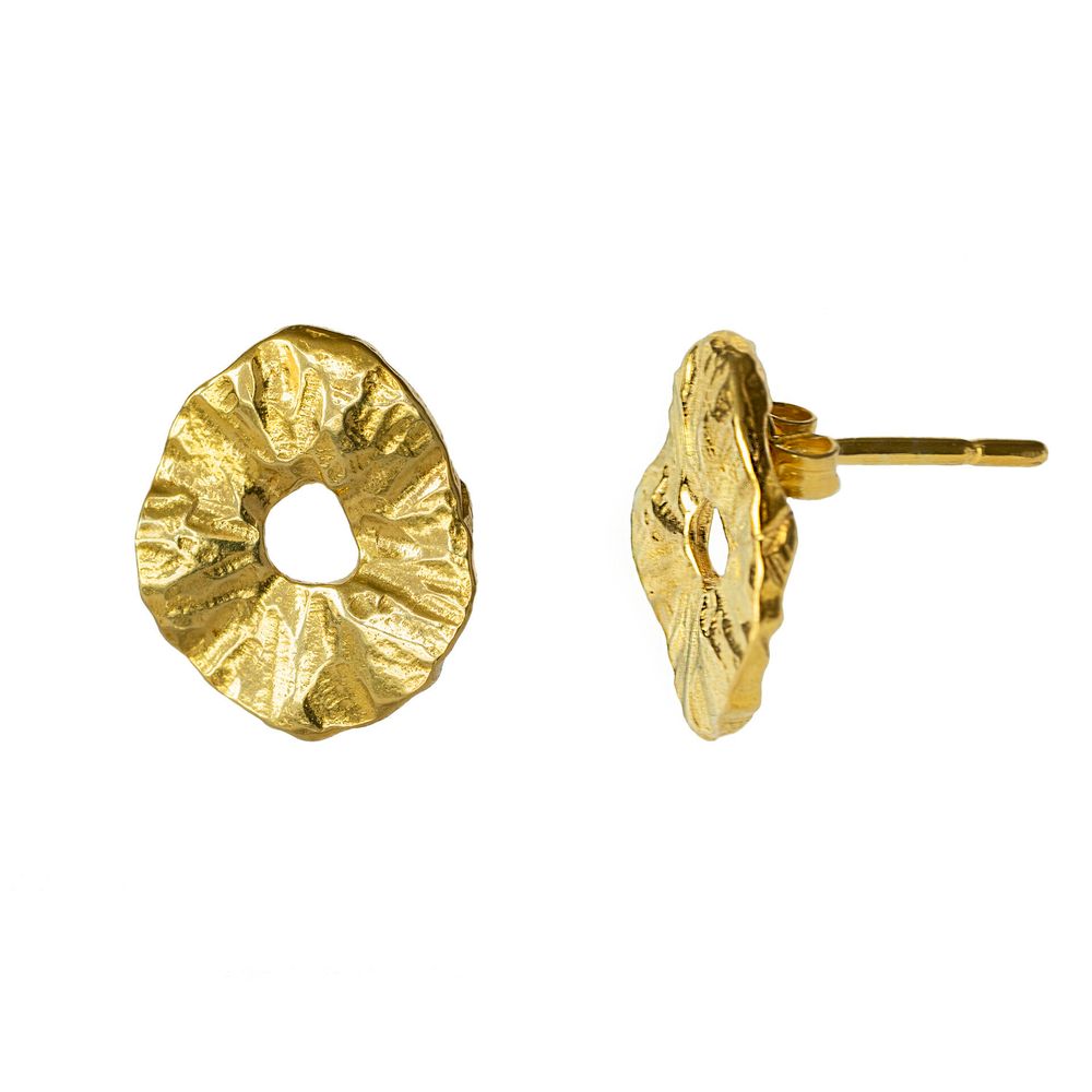 Серьги Атоллы мини с желтой позолотой