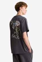 Футболка The North Face RELAXED UNISEX - tnf black/pink moss
