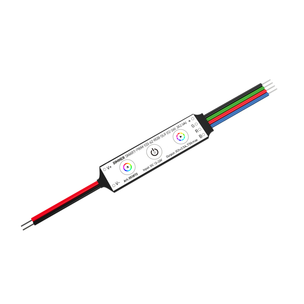 INTELLIGENT ARLIGHT Диммер SMART-PWM-103-62-RGB-SUF (12-24V, 3x2.5A) (IARL, IP20 Пластик, 5 лет) 055872