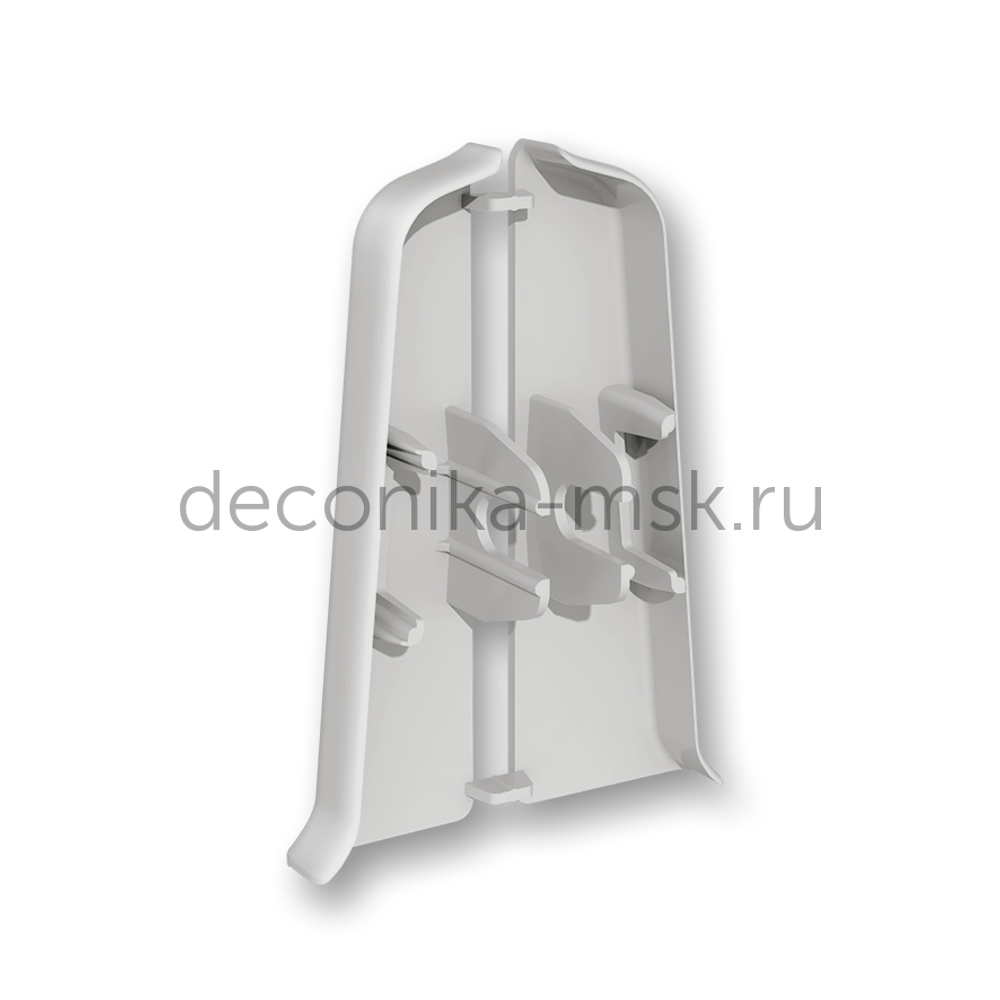 Заглушка плинтуса Деконика D70 1 пара светло-серый 002 (Deconika)