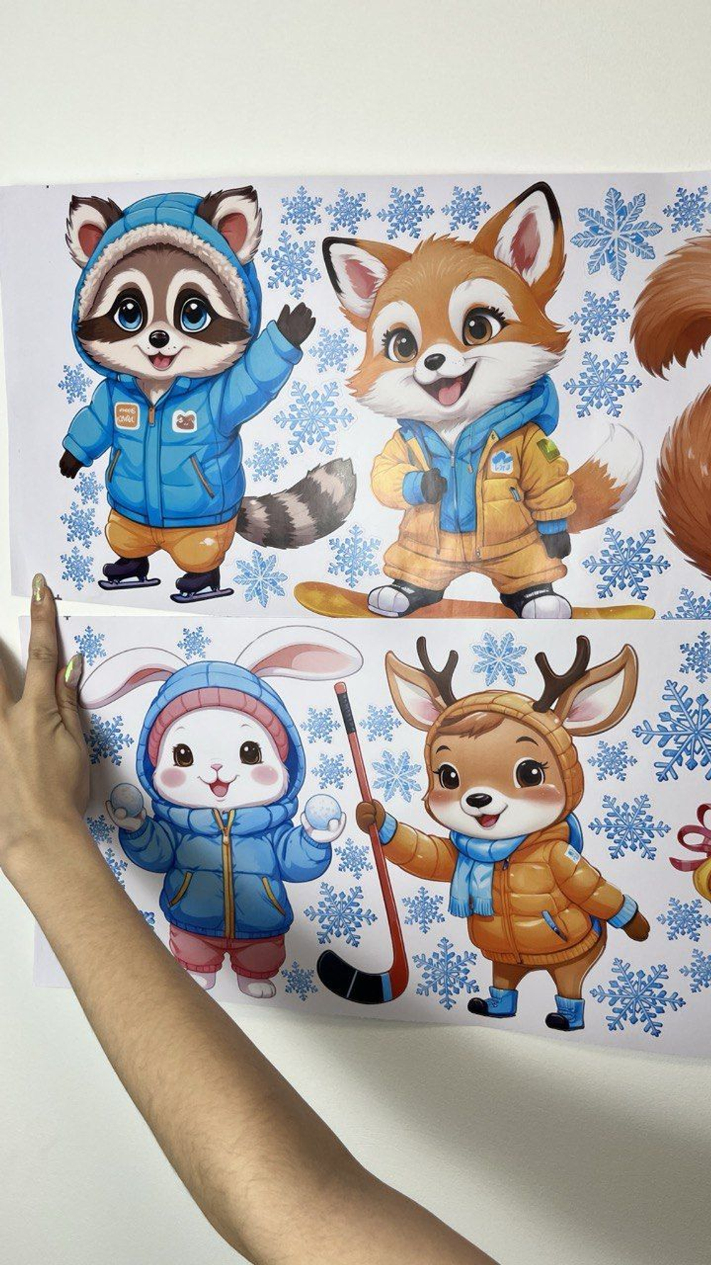 Новогодние наклейки стикеры на подарки, окна, декор для дома