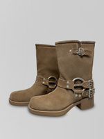 Ботинки FE31-6 замшевые с ремешками