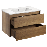 Тумба под раковину Vincea Gio 800 подвесная, 2 выкатных ящика soft-close, T.Oak