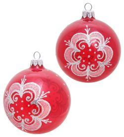 Элита НФШ-1216/1 Набор ел.украшений Шар 2шт «Снежинка» 85 мм