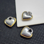 Подвеска сердце, сталь, 2я позолота, премиальная фурнитура