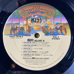 Винтажная виниловая пластинка LP Kiss Alive II (USA 1977) Christine Sixteen