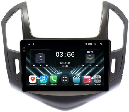 Магнитола для Chevrolet Cruze 1 2012-2015 (рамка черная) - FarCar DX261M монитор 9.5" IPS на Android 13, 4+64Гб, CarPlay