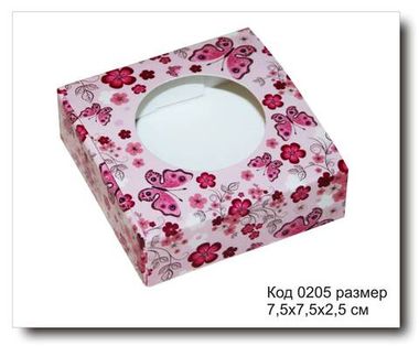Коробочка код 0205 размер 7,5х7,5х2,5 см для мыла