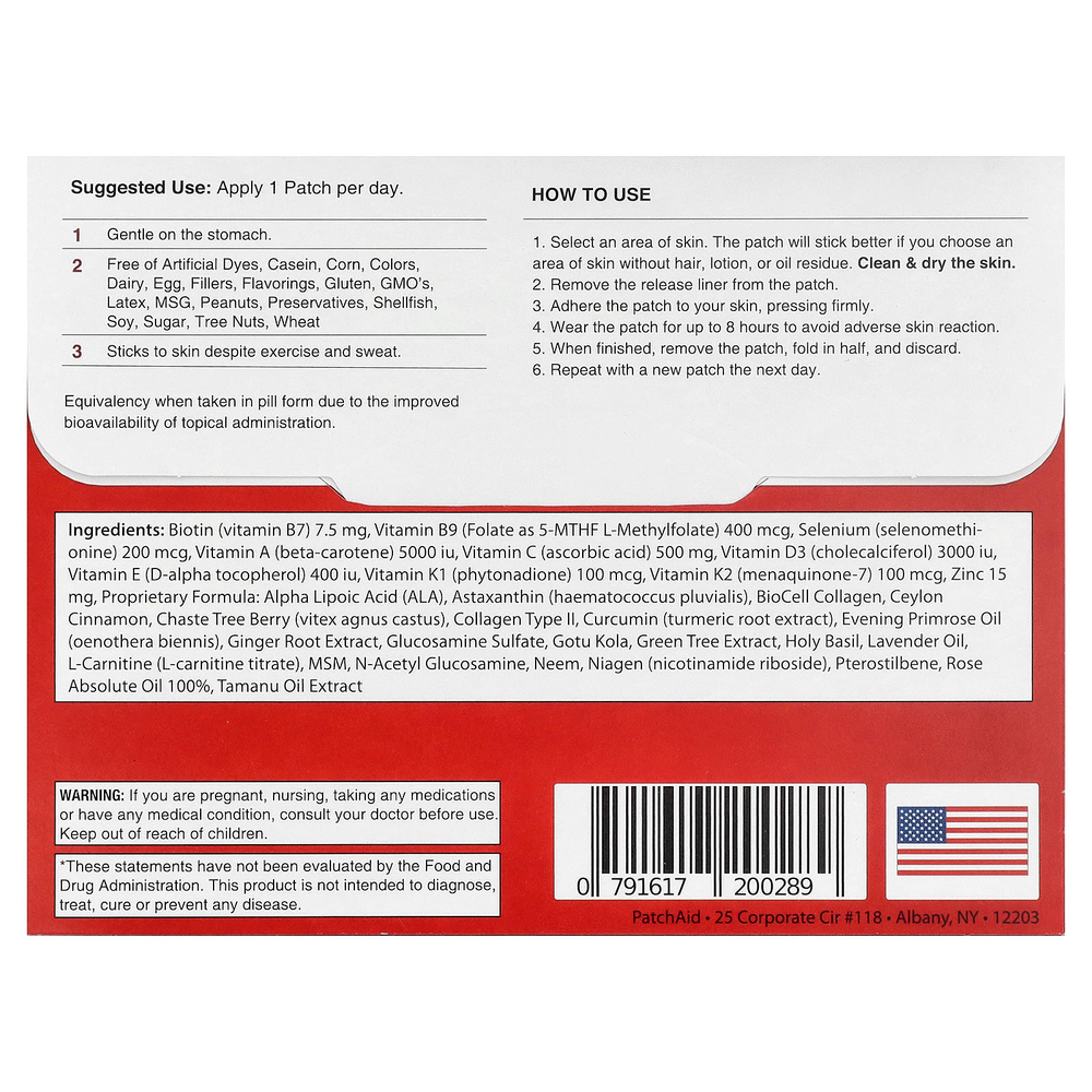 PatchAid, патч с биотином, 30 шт.