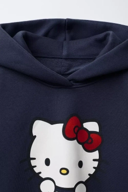 ZARA ТОЛСТОВКА HELLO KITTY © SANRIO, МОРСКОЙ СИНИЙ