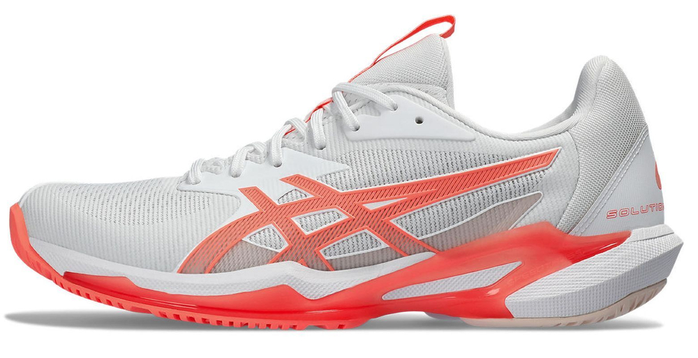 Женские теннисные кроссовки Asics Solution Speed FF 3 - white/sun coral