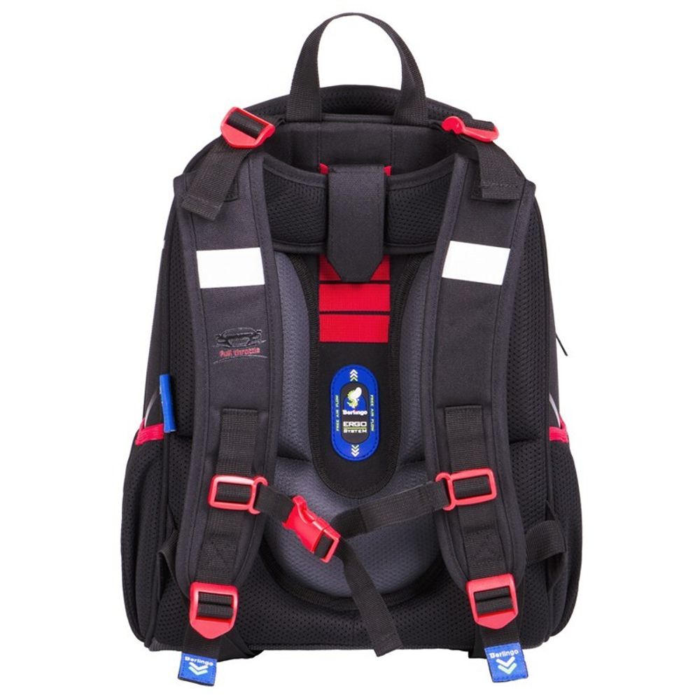 Ранец Berlingo Expert Red hurricane 37х28х16см, 2 отд., с анатомической спинкой