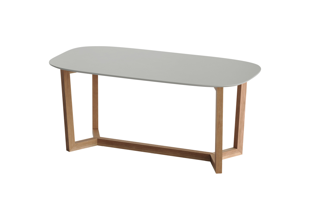 Стол обеденный Cross 2 180*90 см (светло-серый, бук)