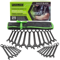 Набор ключей комбинированных 25пр. (6-28, 30, 32мм),на полотне ForsLine FL-5261P BLACK