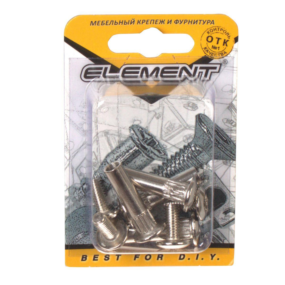 СТЯЖКА МЕЖСЕКЦИОННАЯ ELEMENT НИКЕЛЬ 5Х27ММ 4ШТ 1282