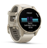 Умные часы Garmin Fenix 8, 43 мм, AMOLED, Sapphire Soft Gold with fog Gray/Dark sandstone silicone band