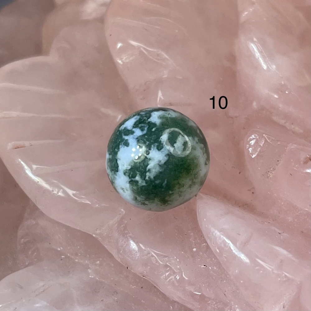 54656  Агат Моховой Бусина 10мм