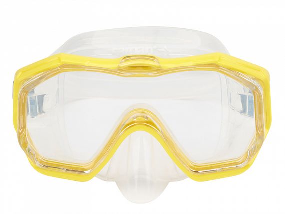 Набор детский маска+трубка в сумке Sargan Панорама-А kids прозрачный/желтый