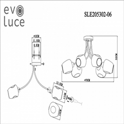 Накладная люстра EVOLUCE SLE205302-06