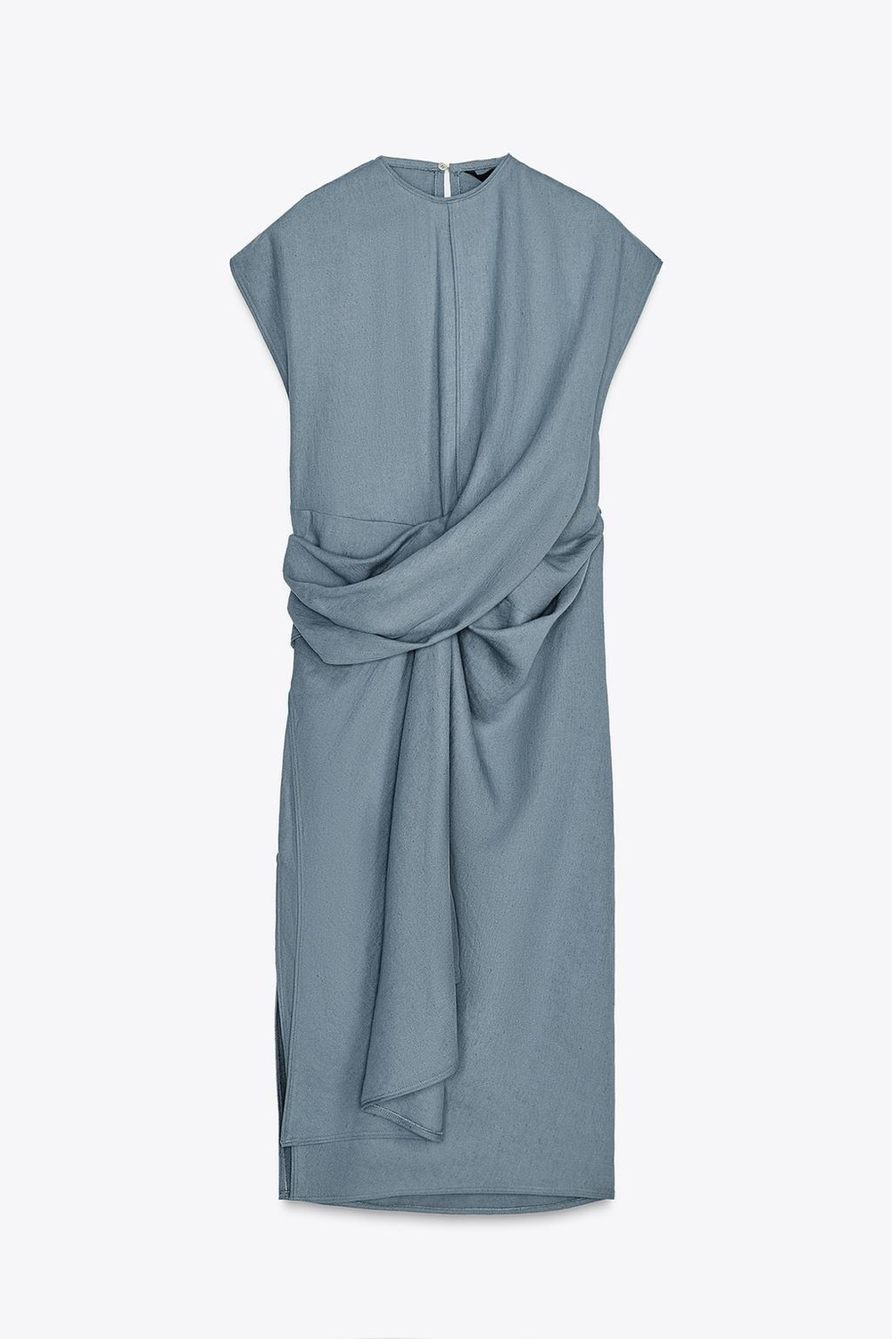 Платье из смесового льна со сборками — zw collection