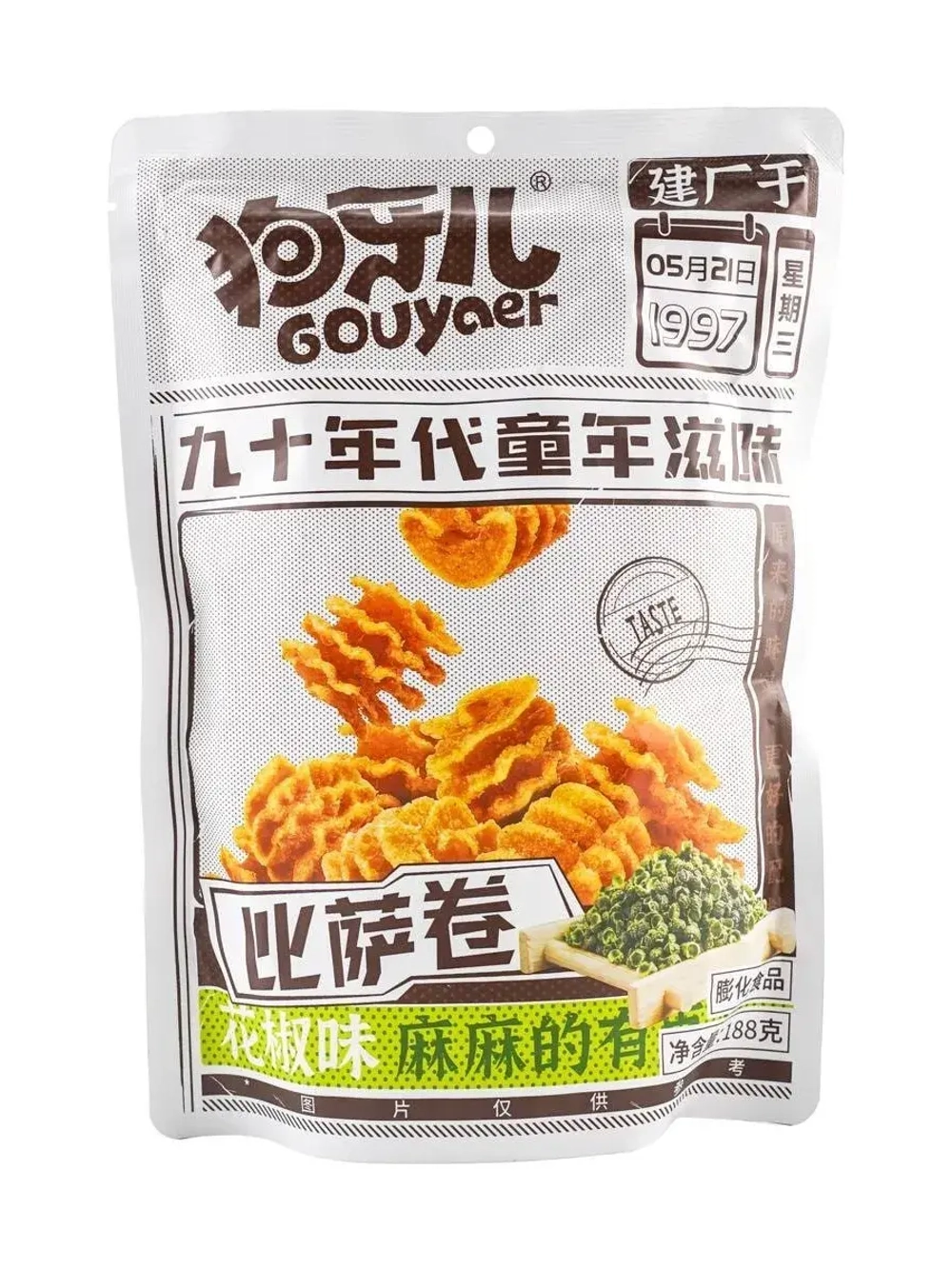 Китайские чипсы Pizza Roll с сычуаньским перцем 188 г