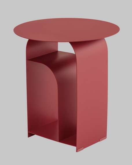 Журнальный столик Arwel металл бордовый