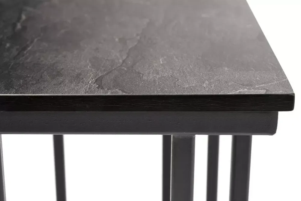 "Тулон" интерьерный стол из HPL квадратный 40х40, H60, цвет "серый гранит"