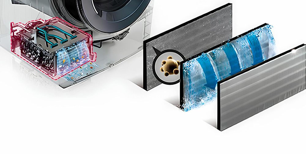Стиральная машина LG W4W8LVPK2HM зеленый,бежевый