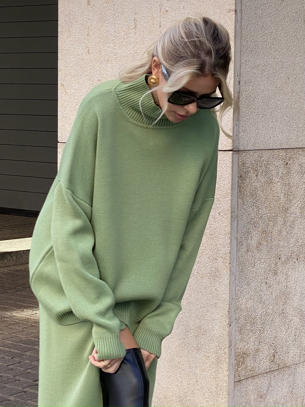 Юбка на запах, зелёный