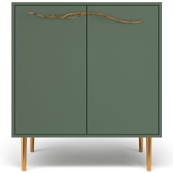 Комод Арт Колор matte Стайл Голд с 2 полками Зеленый нефрит матовый