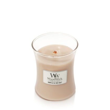 Свеча ароматическая WoodWick Vanilla & Sea Salt средняя 275 г.