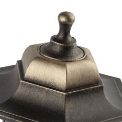 Садово-парковый светильник ЭРА НБУ 06-60-001 бронза 6 гранный настенный IP44 Е27 max60Вт