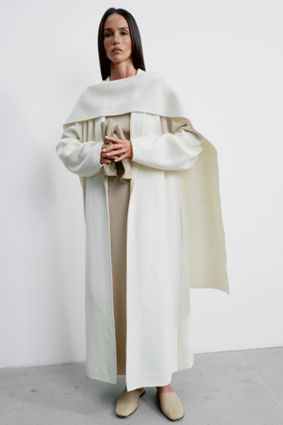 Кардиган-пальто SEVARA, молочный