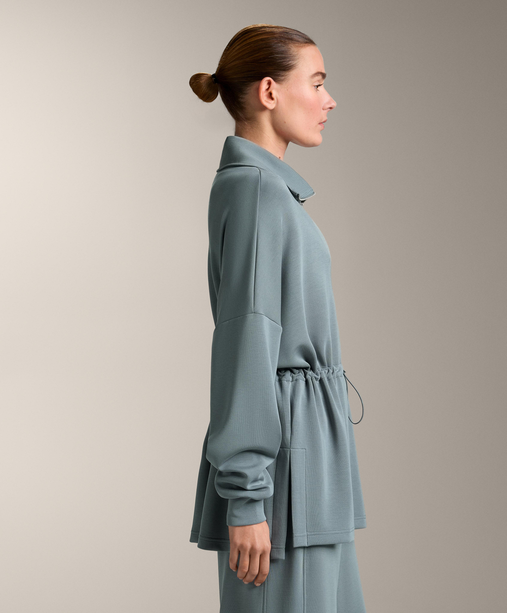 Oysho Толстовка на молнии до середины груди, синевато-серый