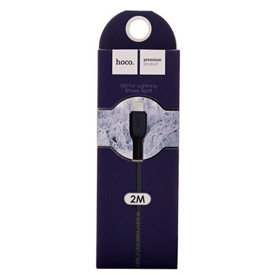 Кабель HOCO X20 USB-Lightning 2А 2м PVC Black