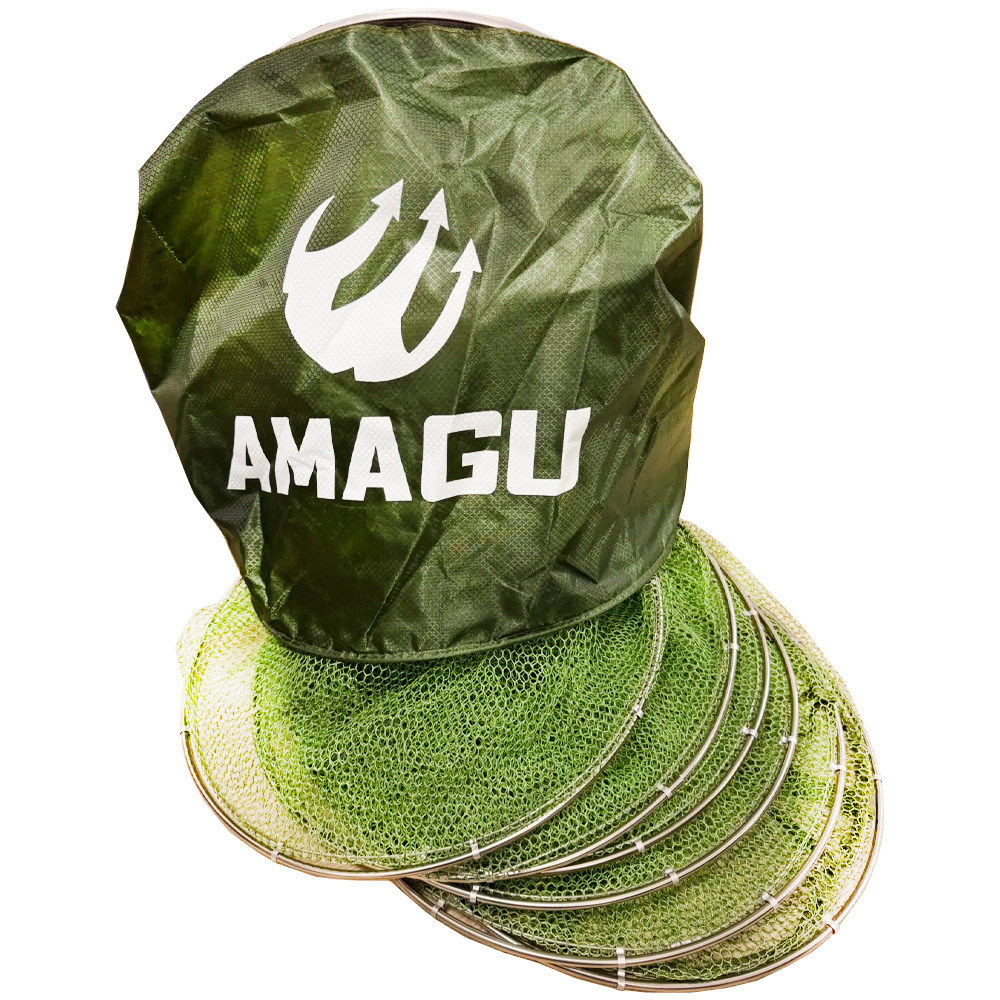 Садок береговой круглый прорезиненный 45*400. см в чехле Amagu