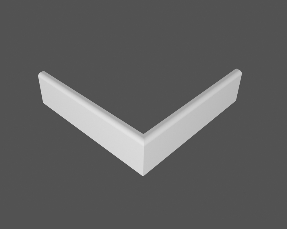 Плинтус напольный под покраску P2.80.16 МДФ Deartio 80x16x2070 мм