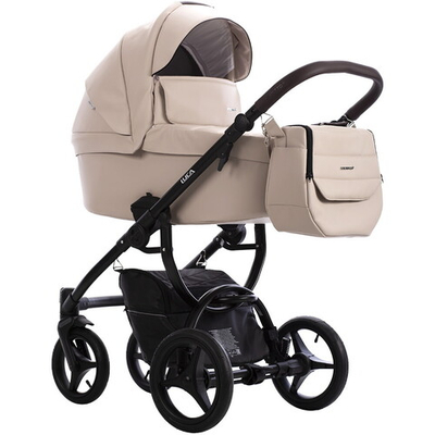 Детская коляска Bebetto Luca Pro 3 в 1 с автокреслом Avionaut Cosmo 30 св.бежевая кожа