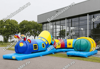 Коммерческий надувной батут "Тоннель гусеница"