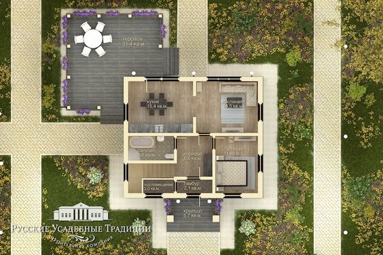 Проект двухэтажного дома &quot;Марсель&quot; 154 кв.м. с террасой